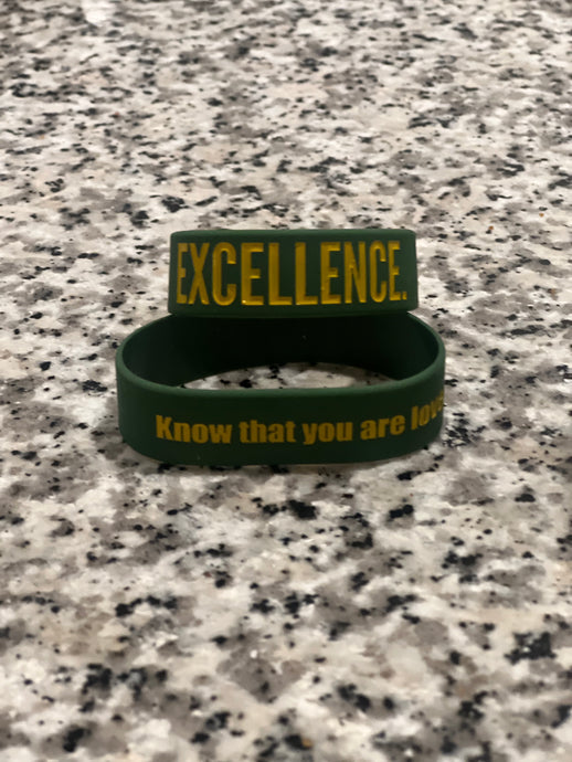 EXCELLENCE. Wristbands Green/Yellow