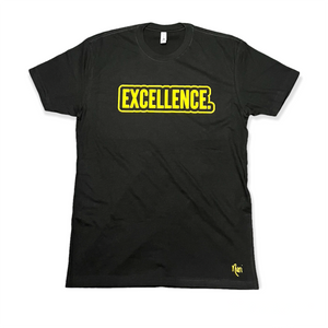 EXCELLENCE. Bubble T-Shirt - Black/Gold Reflective