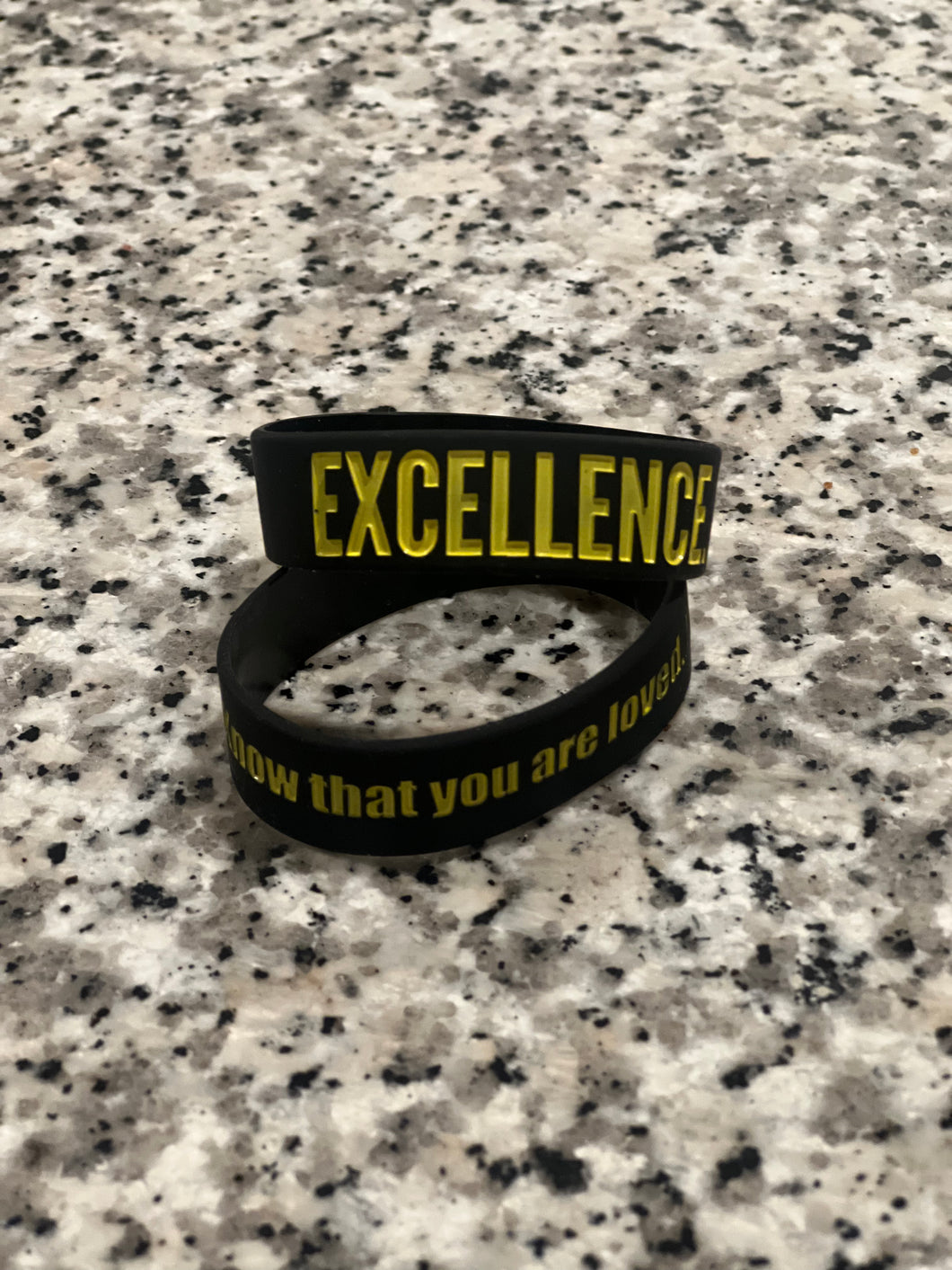 EXCELLENCE. Wristbands Black/Yellow