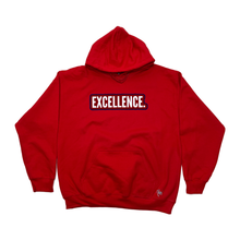 EXCELLENCE. Bold Hoodie - Red/Red+Royal Felt/ Reflective Silver