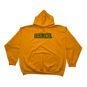 EXCELLENCE. Bold Hoodie - Yellow/ Green Felt
