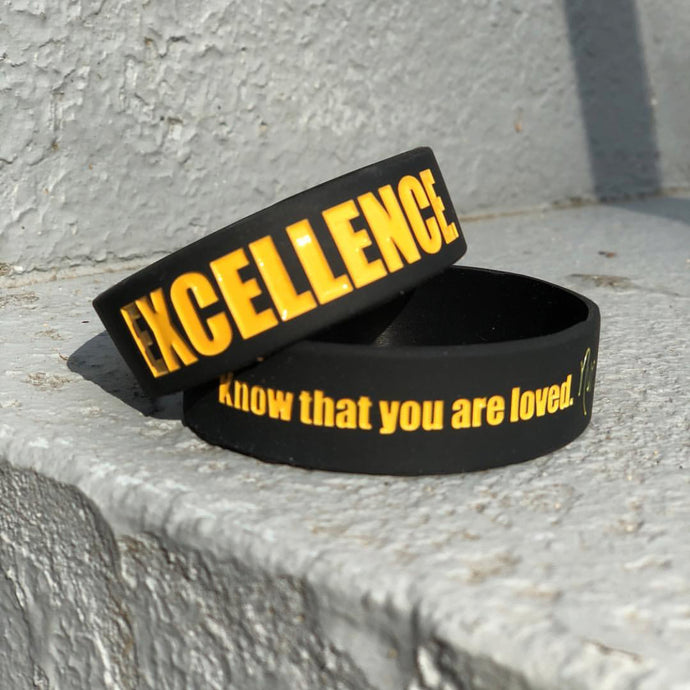 EXCELLENCE. Wristbands Black/Gold
