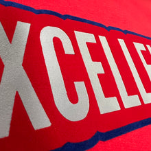 EXCELLENCE. Bold Hoodie - Red/Red+Royal Felt/ Reflective Silver