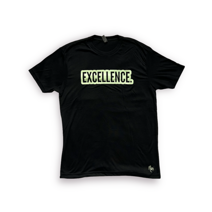 EXCELLENCE. Bold T-Shirt - Black/Glow