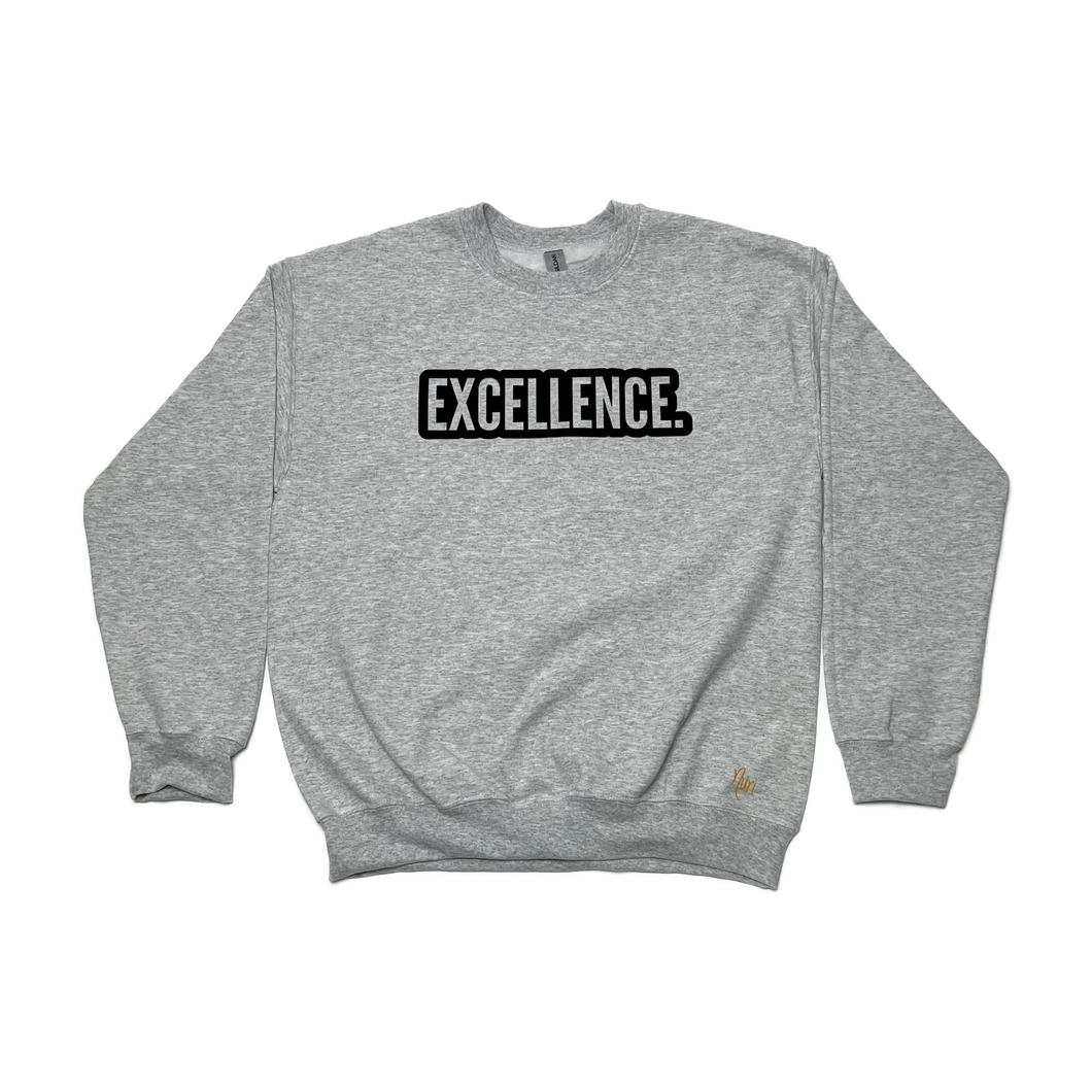 EXCELLENCE. Bold Sweatshirt Ash/Black