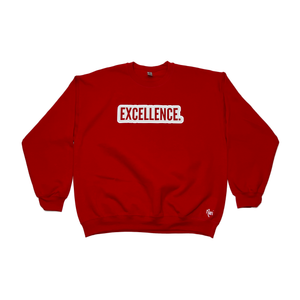 EXCELLENCE. Bold Sweatshirt Red/White/Silver